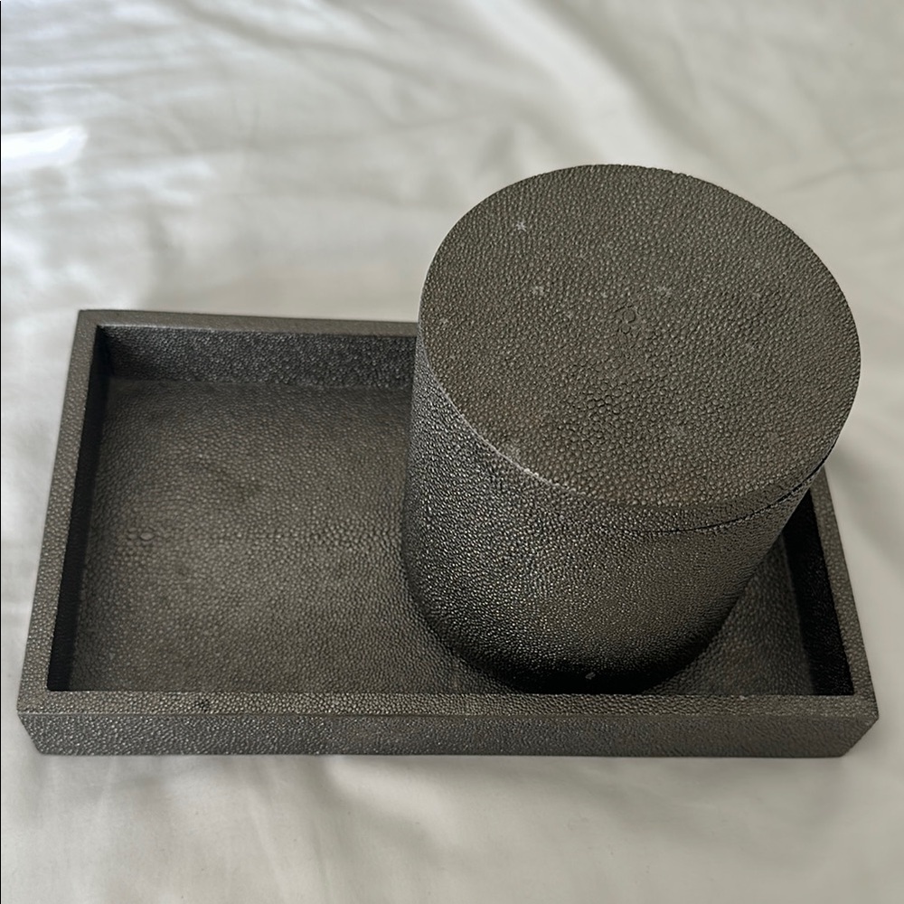 Restoration Hardware Shagreen Bath accessories